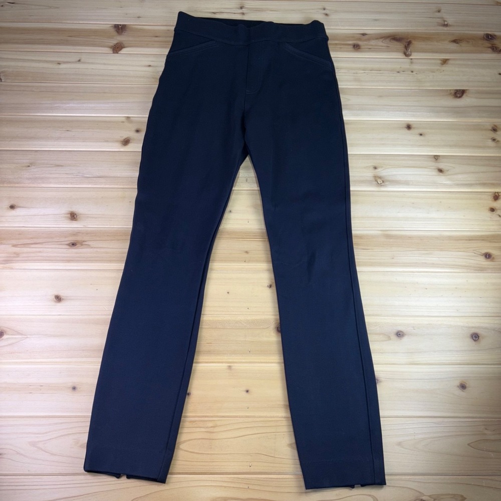 Spanx by Sara Blakely Leggings Womens Small Black Skinny Slit Cuff Dress Pants